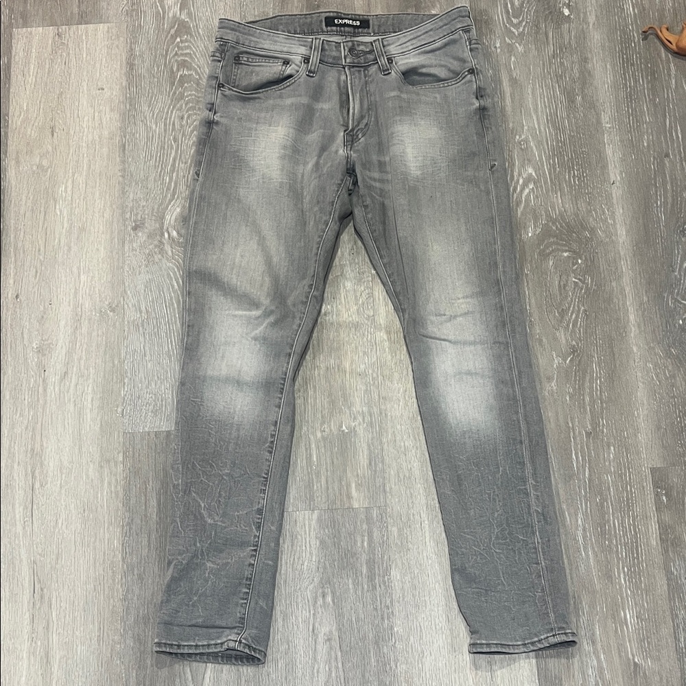 Express Men's Gray Skinny Jeans